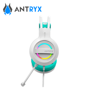 Audífono c/micrófono Antryx Iris W Turquesa 7.1 Virtual USB