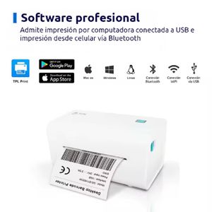 Impresora Escritorio Térmica de Etiquetas Adhesivas para Códigos de Barra TD402S Usb Bluetooth Wifi