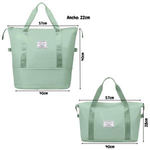 Bolso de Viaje Cartera Expandible Impermeable - Verde