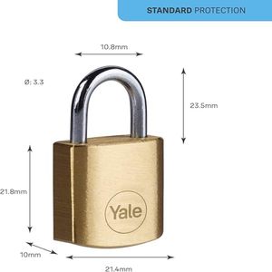 Candado YE1 Arco Bronce Essential Eco 20mm (Caja) Yale