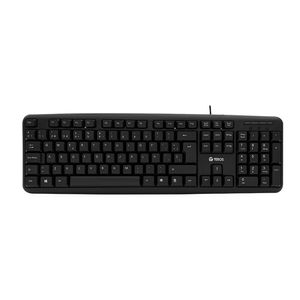 Kit Teclado Con Mouse Teros Para Pc Escritorio Oficina Color del teclado Negro