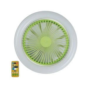 Foco Ventilador de Techo 2 en 1 Ahorrador 30W con Control y  Aromatizador 360° Verde