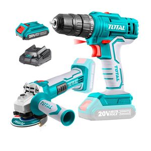 Combo Amoladora Angular 4 1/2' + Atornillador 20v Inalámbrico Total