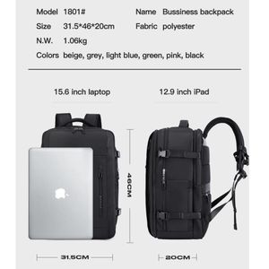 Mochila Cabinera para Viaje Compartimiento Laptop - Gris