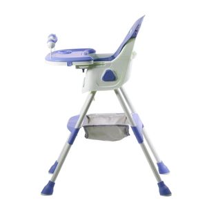 Silla de Comer Plegable Doble bandeja LUNA Azul