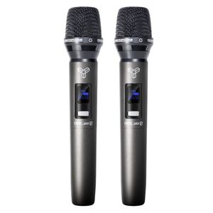 Micrófono Inalámbrico Dual DEEJAY 2 TRK M9632 VHF Recargable duración de 24 a 48 horas