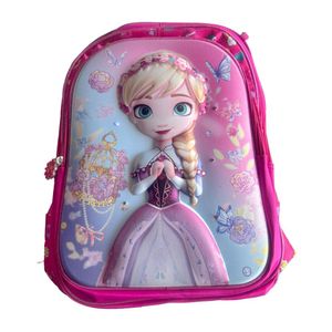 Set Mochila Lonchera Cartuchera Luces Ruedas  Eva 3D Princesa R