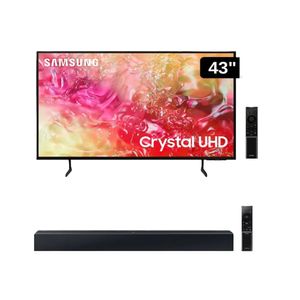 Smart TV SAMSUNG 43" Crystal UHD 4K 43DU7000 + Soundbar C400