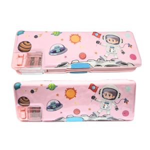 Cartuchera Astronauta Rosado Imantada con Tajador H3026