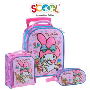 Pack Escolar Maleta Nido Premium My Melody con luces Magic