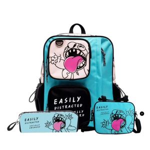 Pack Escolar Mochila Oficio Premium Lilo & Stitch juvenil celeste