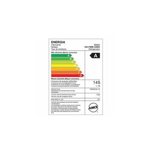 Frigobar Oster 122L OS PMB129BV  Negro con Silver