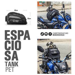 Mochila Transportador Perros y Gatos Hasta 12 kg Caritas Sucias Tankpet Gris