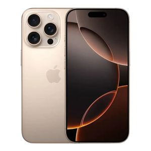iPhone 16 Pro eSIM 5G 128GB, 8GB ram, cámara principal 48MP + 48MP + 12MP, frontal 12MP, 6.3", Desert-Titanium