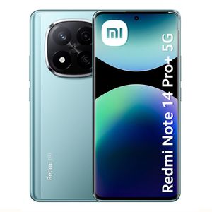 Celular Xiaomi Redmi Note 14 Pro+ 5G 256GB, 8GB ram, cámara principal 200MP + 8MP + 2MP, frontal 20MP, 6.67'', azul