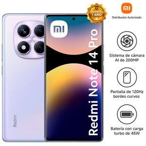 Smartphone XIAOMI REDMI NOTE 14 PRO 6.67" 8GB 256GB 200MP Aurora Purple