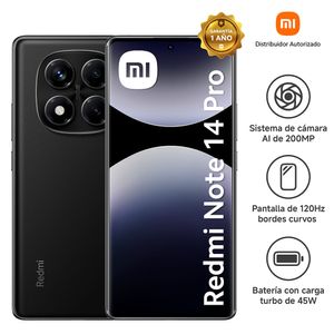 Celular Redmi Note 14 Pro 8GB RAM 256GB ROM Negro Ocaso