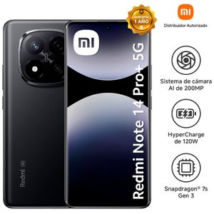Smartphone XIAOMI REDMI NOTE 14 PRO+ 6.67" 8GB 256GB 200MP Midnight Black