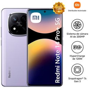 Smartphone XIAOMI REDMI NOTE 14PRO+ 6.67" 8GB 256GB 200MP Lavender Purple