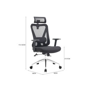 Silla de Oficina Giratoria Vasco Negro Orange