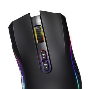 Mouse Gamer Micronics Kripton GM801 Inalambrico RGB DPI 4800 color Negro