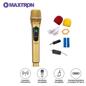 Micrófono Inalámbrico Recargable Leader MX718G BT MAXTRON
