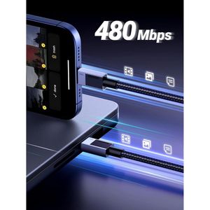 Ugreen Cable USB-C a USB-C Carga Rápida 100W 3M Trenzado L512 - 45065