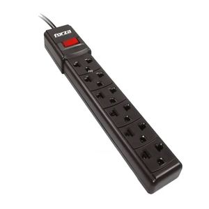 Extensión de 6 Salidas FORZA cable 90cm Regleta Supresor de Picos 2200W