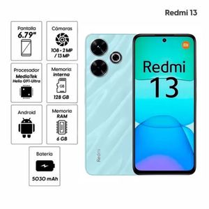 CELULAR XIAOMI REDMI 13 EU 128GB 6GB RAM 108MP 6.79" OCEAN BLUE
