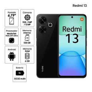 CELULAR XIAOMI REDMI 13 US 128GB 6GB RAM 108MP 6.79" MIDNIGHT BLACK