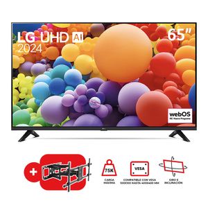 Televisor LG 65" LED Smart TV UHD 4K con ThinQ AI 65UT7300PSA + Rack Movil LPA-6590