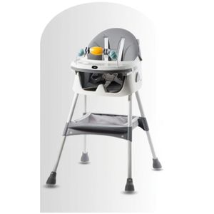 Silla de Comer Plegable Doble bandeja LUNA Gris