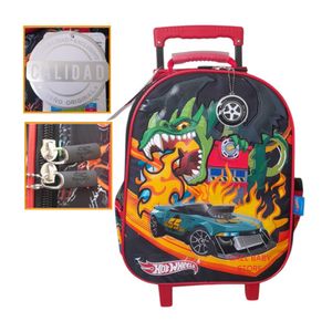 Pack Escolar Primaria Maleta, Lonchera y Cartuchera Hot Wheels