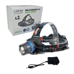 Linterna Frontal Cafini Recargable  +  Luz Azul Zoom L7624C