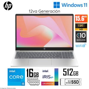 Laptop HP 15-FD0053LA Intel Core i5-1235U 16GB RAM 512GB SSD 15.6"  HD