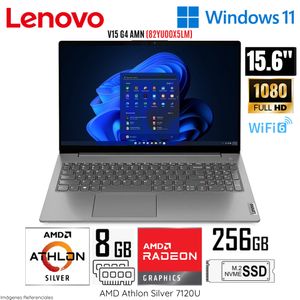 Laptop Lenovo V15 G4 AMN AMD Athlon Silver 7120U 8GB RAM 256GB SSD 15.6"   FHD 82YU00X5LM