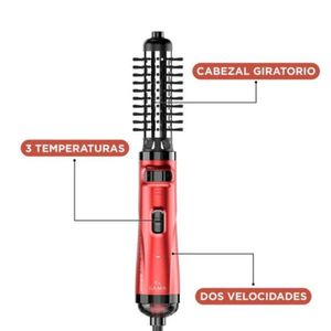 Cepillo Modelador Gama 3 en 1 Rotativo Turbo -Rojo