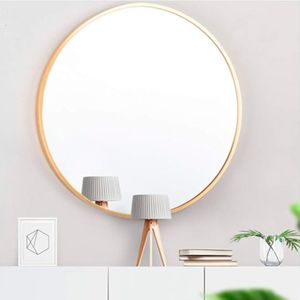 Espejo Circular Minimalista 61 cm Marco dorado