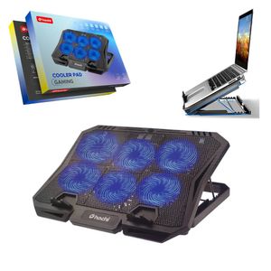 Soporte Cooler para Laptop 6 Ventiladores Soporta Hasta 17"