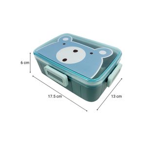 Taper Hermético Oso 600ml Celeste Back to School Orange