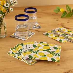 Servilletas de papel x 20 Estampado 1 Casa del Mediterráneo Orange