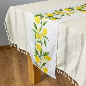 Camino de mesa poliester con diseño 40x160cm Casa del Mediterráneo Orange