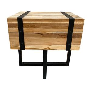 Mesa Nusa Madera Prensada + Hierro Fundido 45x35cm Orange