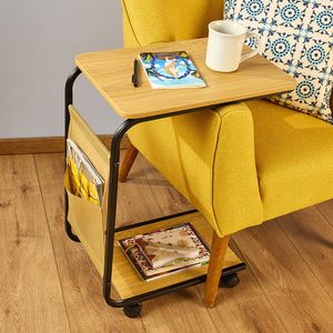 Mesa auxiliar con revistero con ruedas Casa del Mediterráneo Orange