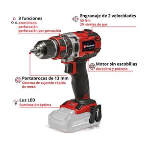 Taladro Inalámbrico Einhell 18/50 + Atornillador de Impacto Inalámbrico 18/1 + bateria + Cargador 4ah