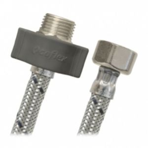 Tubo de abasto para lavatorio 1/2" 100cm acero inoxidable Coflex