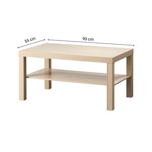 Mesa de Centro Cuadrada 90x55cm Beige Orange