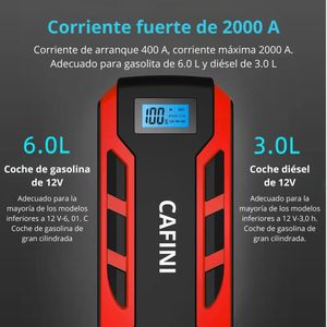 Arrancador Portatil de Carro 100000 mAh 12V CAFINI CN-QD7091