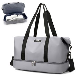 Bolso de Viaje Deportivo Porta Zapatos con Correa Ajustable Plomo GF6