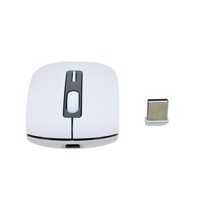 Mouse Micronics Caprice Recargable Inalámbrico 2.4Ghz 1600Dpi Blanco